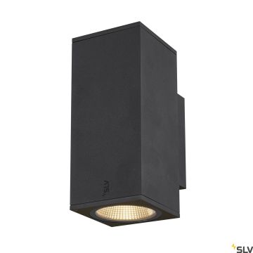 SLV ENOLA SQUARE 1003419 Aplique de perete 2x20W/LED 3000/4000K 1660/1900LM IP65