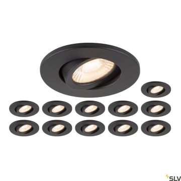 SLV UNIVERSAL DOWNLIGHT 1007273 Lumină îngropată deasupra plafonului 1x8W/LED 2700K|3000K|4000K|6500K 560lm|610lm|680lm|640lm IP20