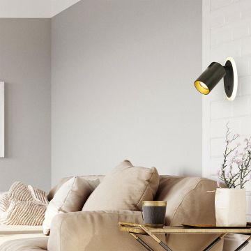Light Prestige Parma LP-0612/1WS BK Aplique de perete 1x50W/GU10 3000K|4000K|6000K IP20