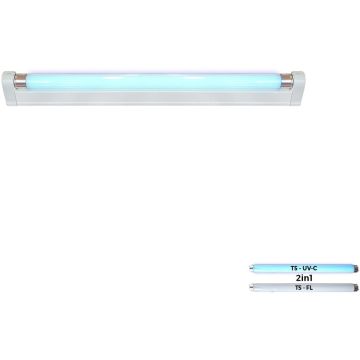 Prezent GERMICIDAL LAMP V. UV 70001 Lampă bactericidă 1x14w/uv-c+1x14w/t5 4000k 775lm|775lm ip20
