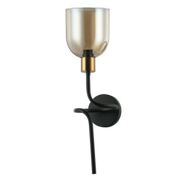 Italux SERVIO WL-66892-1A-BK-AMB Aplique de perete 1x40W/E14 IP20
