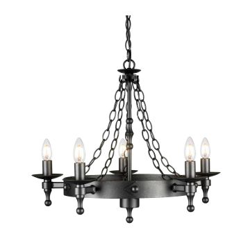 Elstead Lighting WARWICK WR5-GRAPHITE Candelabru 5x60W/E14