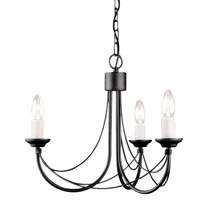 Elstead Lighting-CARISBROOKE-CB3-BLACK-ELSCB3-BLACK