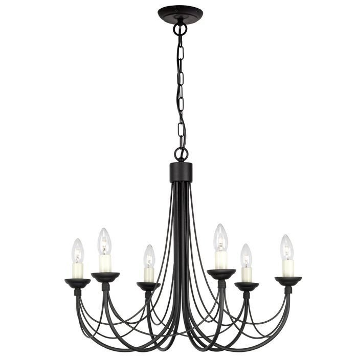 Elstead Lighting-CARISBROOKE-CB6-BLACK-ELSCB6-BLACK